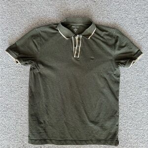 Banana Republic Men's Pique Polo Short Sleeve Cotton M Green